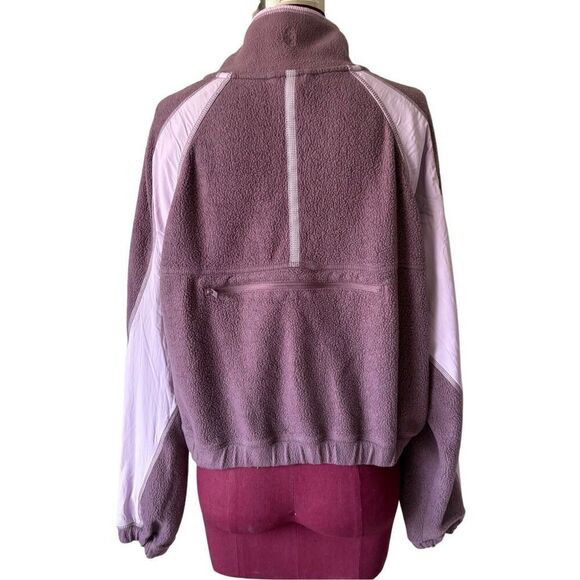 Free People Fp Movement SO Fly Half Zip Crop Jacket Size S Athletic Lilac Purple - Picture 4 of 11
